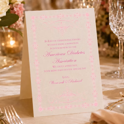 Tented Donation Card